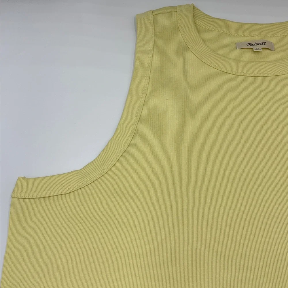 Madewell Supima Rib Cutaway Tank in Pale Daffodil - Picture 3 of 6